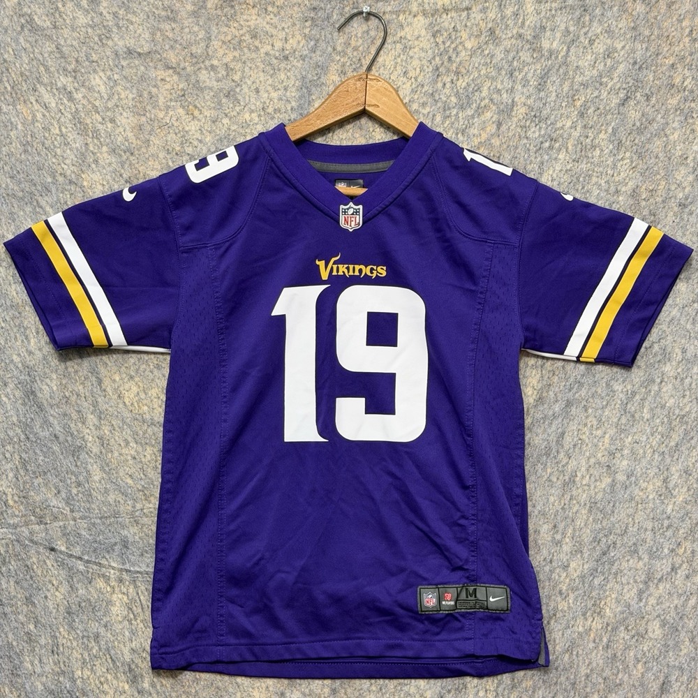 Nike Adam Thielen #19 Minnesota Vikings Jersey Youth M 10/12 NFL Purple